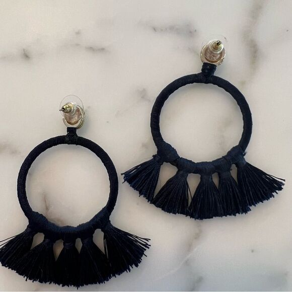 Anthropologie Navy Earrings - Picture 4 of 4